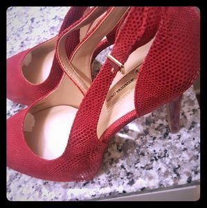 A pair of red I.N.C pumps from Macy's.